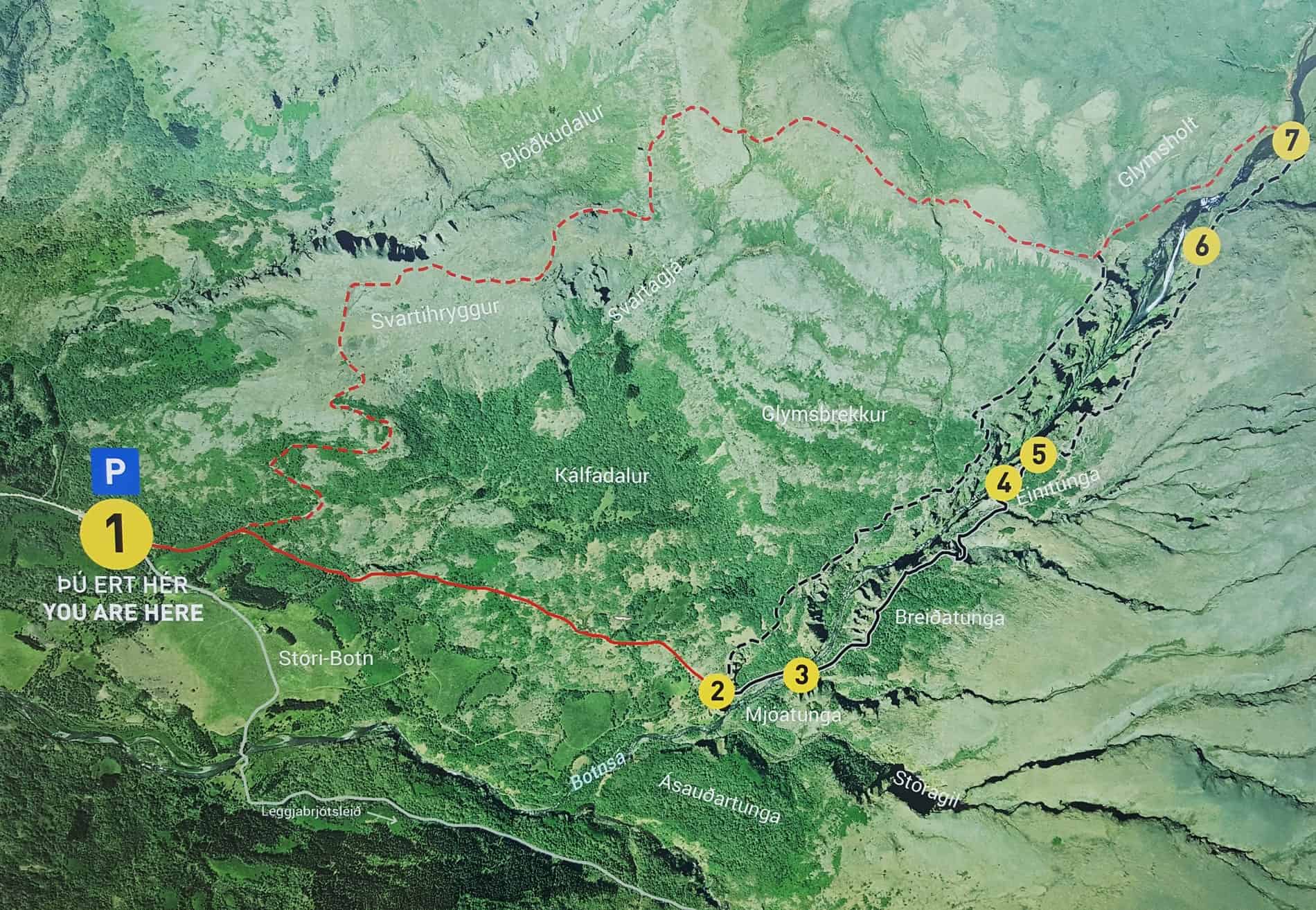 glymur-hike-trail-map