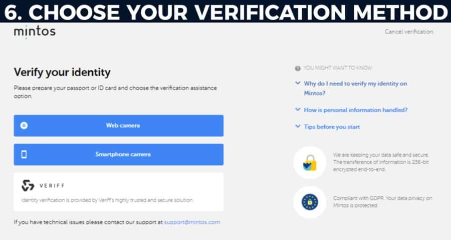 mintos-verification method